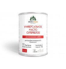 Универсальное масло СУПЕРБЕЛОЕ WOOD&HOUSE Серия "ПРОФИ"